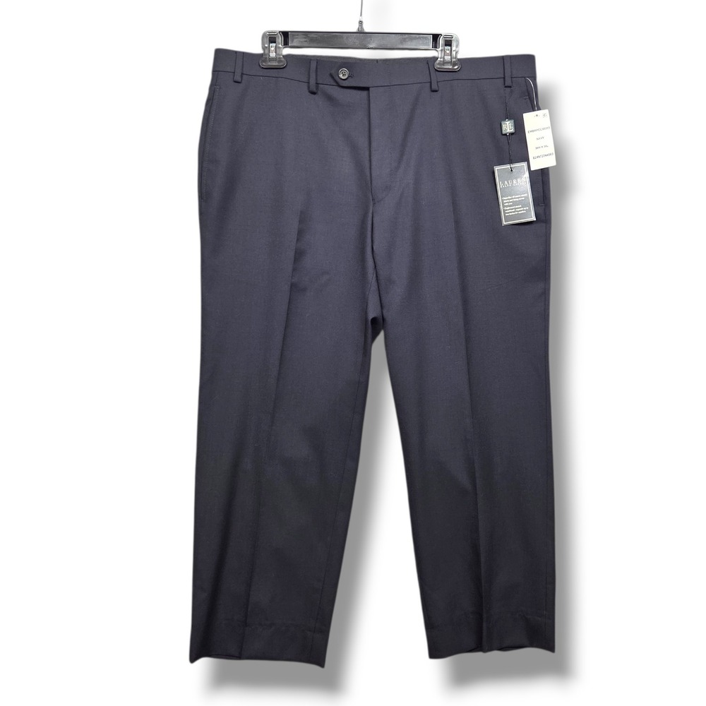 Lauren Ralph Lauren Total Comfort Wool Trousers Mens 38 x 26 HEMMED Navy